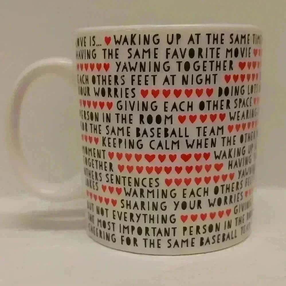 Indigo / Chapters "Love is..." Mug Cup Coffee  Tea